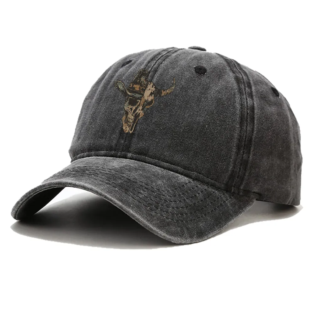 Cowboy Bull Skull Hat