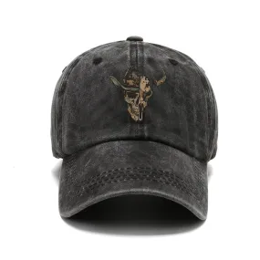 Cowboy Bull Skull Hat