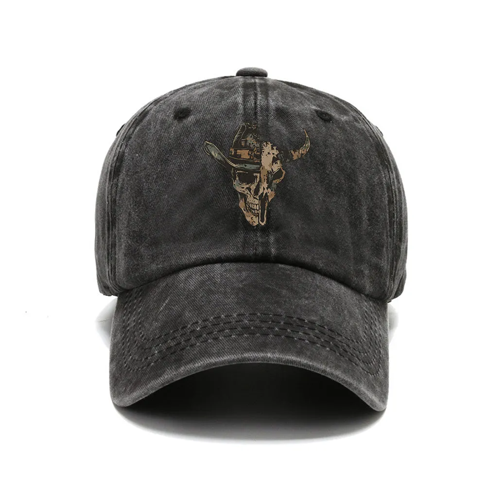 Cowboy Bull Skull Hat