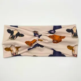Cows of Fall Twist Headband