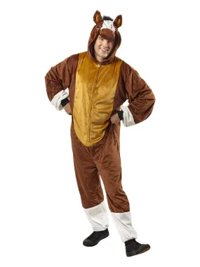 Cozy Horse Jumpsuit Costume for Adults | Furry Plush Onesie