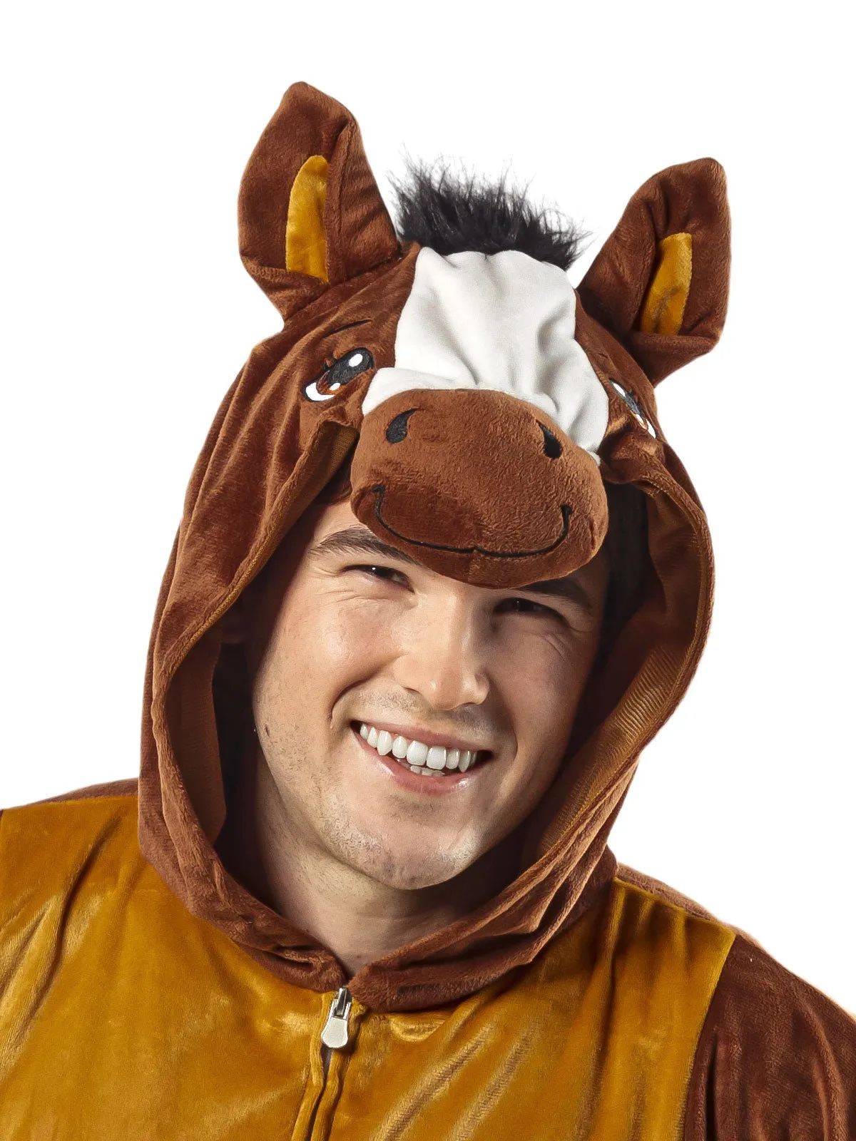 Cozy Horse Jumpsuit Costume for Adults | Furry Plush Onesie