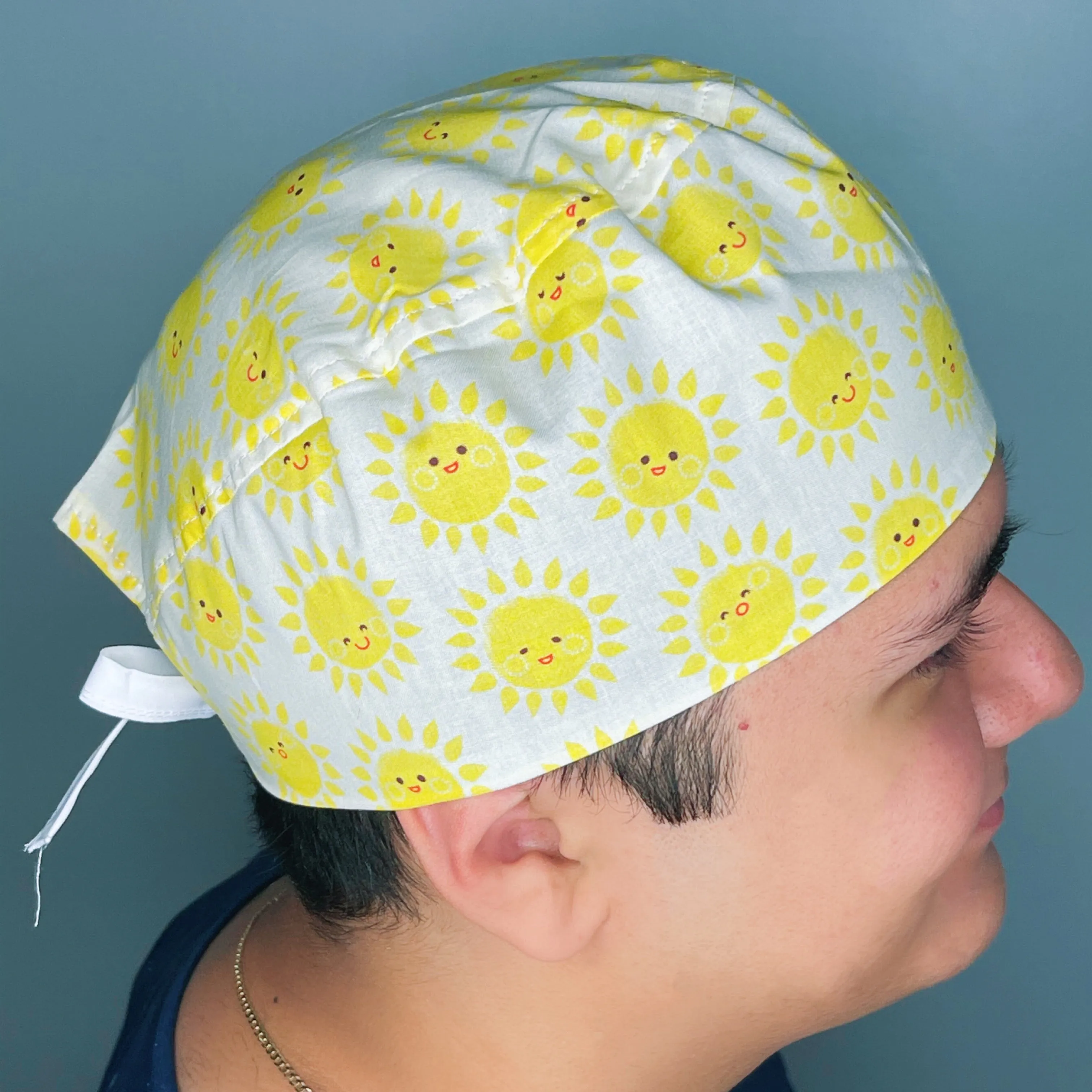 Cute Smiling Suns Design Unisex Cute Scrub Cap