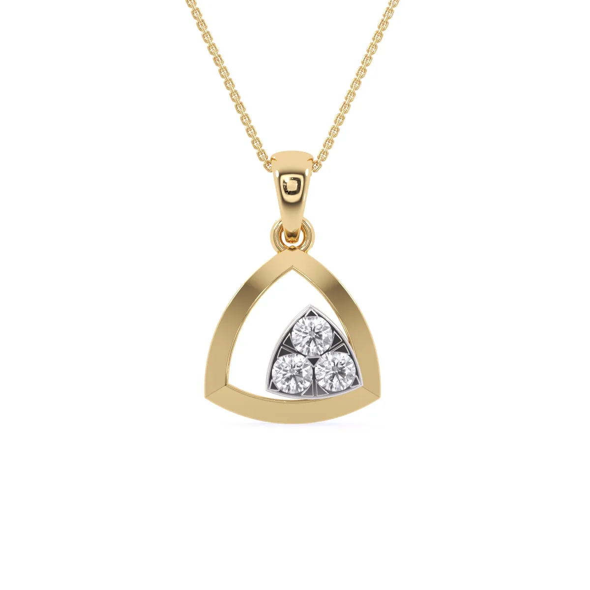 Daily Wear Trillion Shape Diamond Pendant