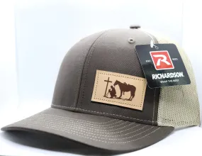 Dally Up Brown and Tan Cowboy Praying Patch