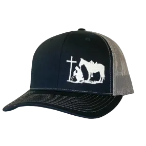 Dally Up Men's Black Cowboy Praying Cap