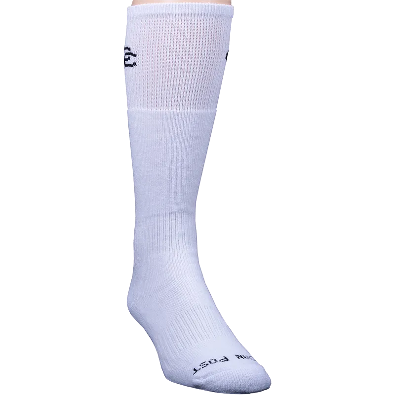 Dan Post Men's White Over The Calf Socks