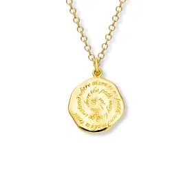 Do Not Follow Quote Pendant Yellow Gold