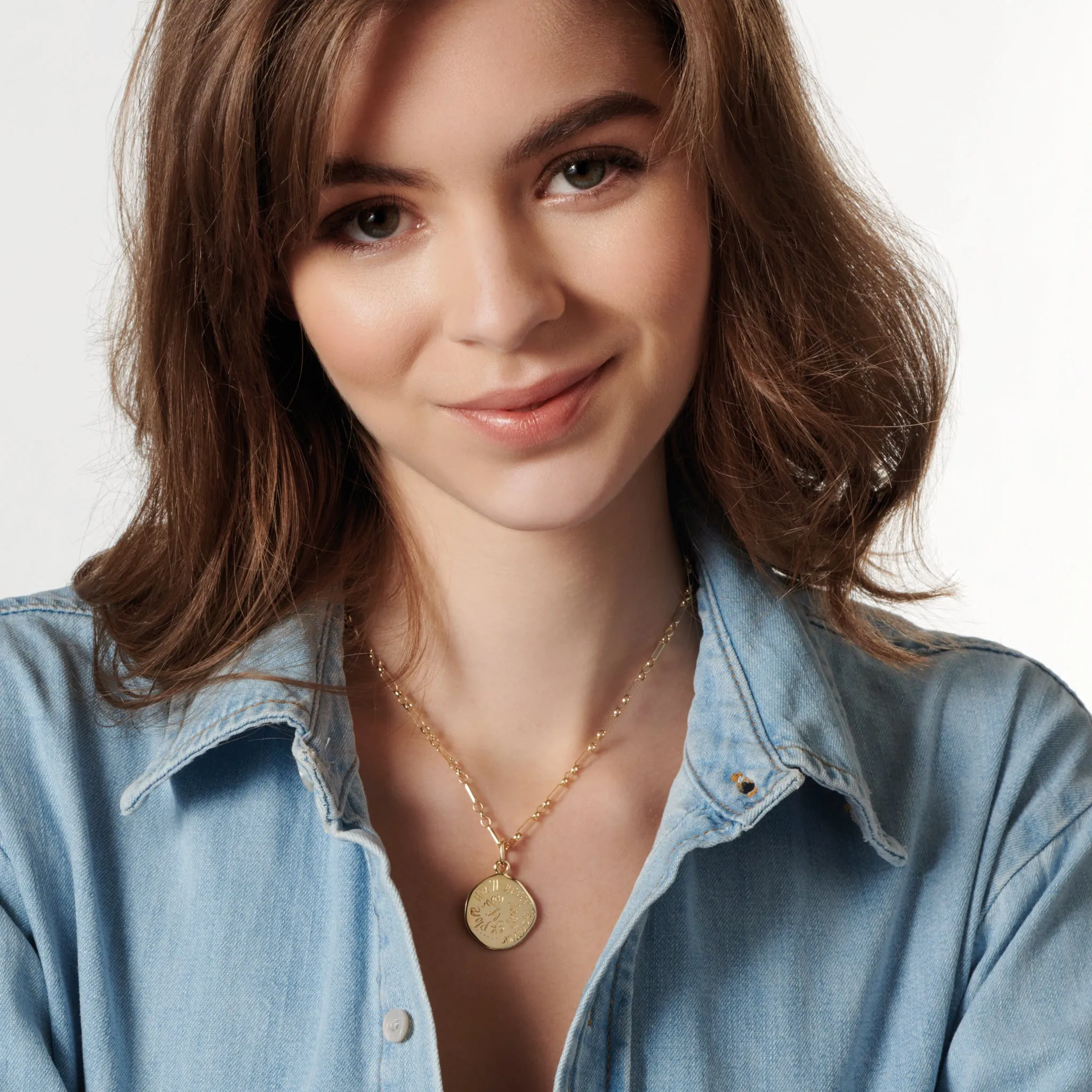 Do Not Follow Quote Pendant Yellow Gold