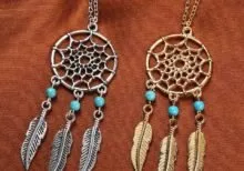 Dreamy Silver Dream catcher Necklace