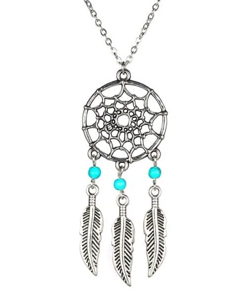 Dreamy Silver Dream catcher Necklace