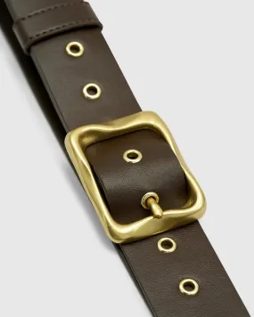 EVERYDAY BUCKLE BELT - CHOCOLATE