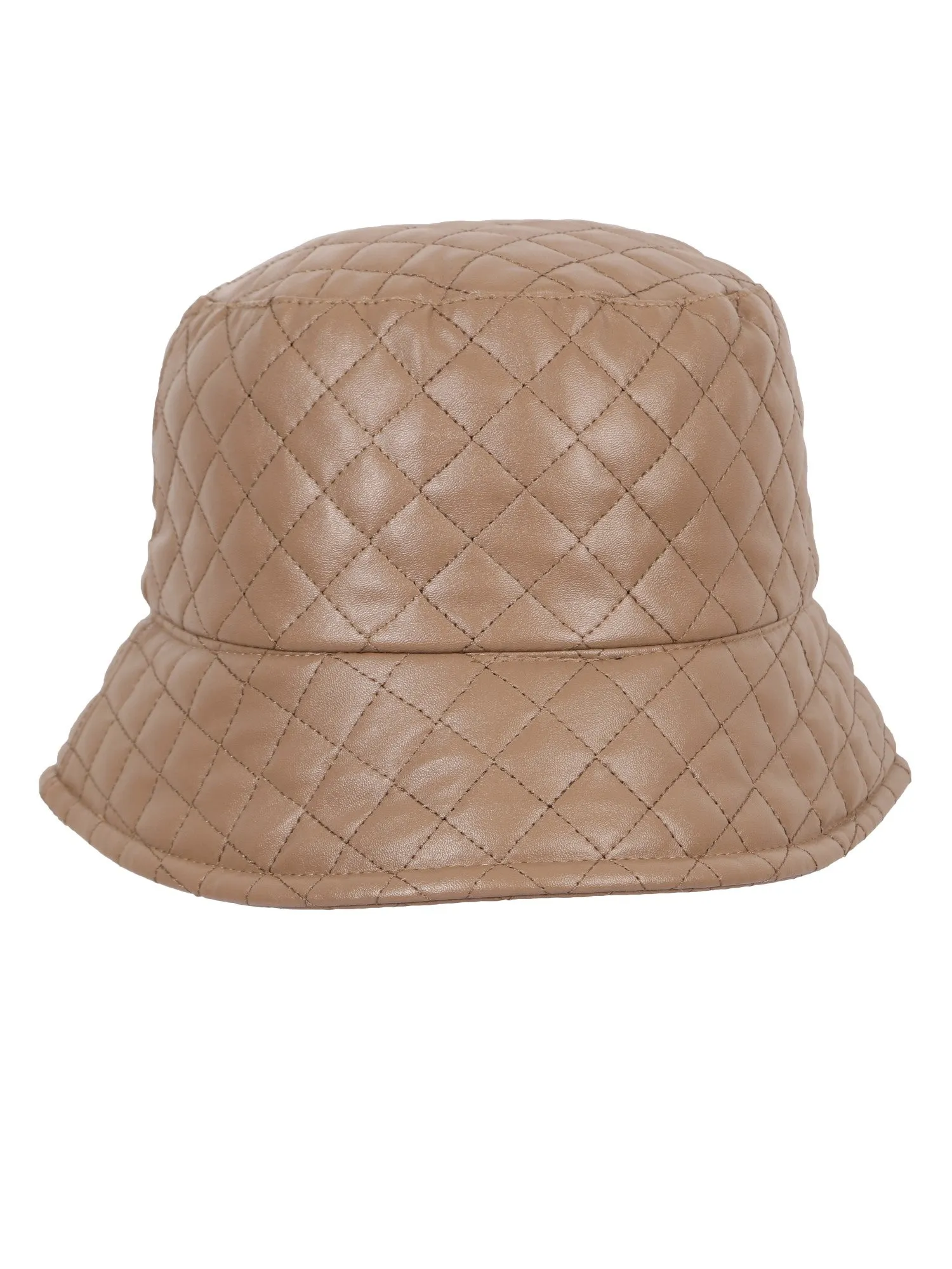 FabSeasons Solid Brown PU Bucket Hats/Caps for Unisex Casual Fashion, Foldable Fisherman Hat