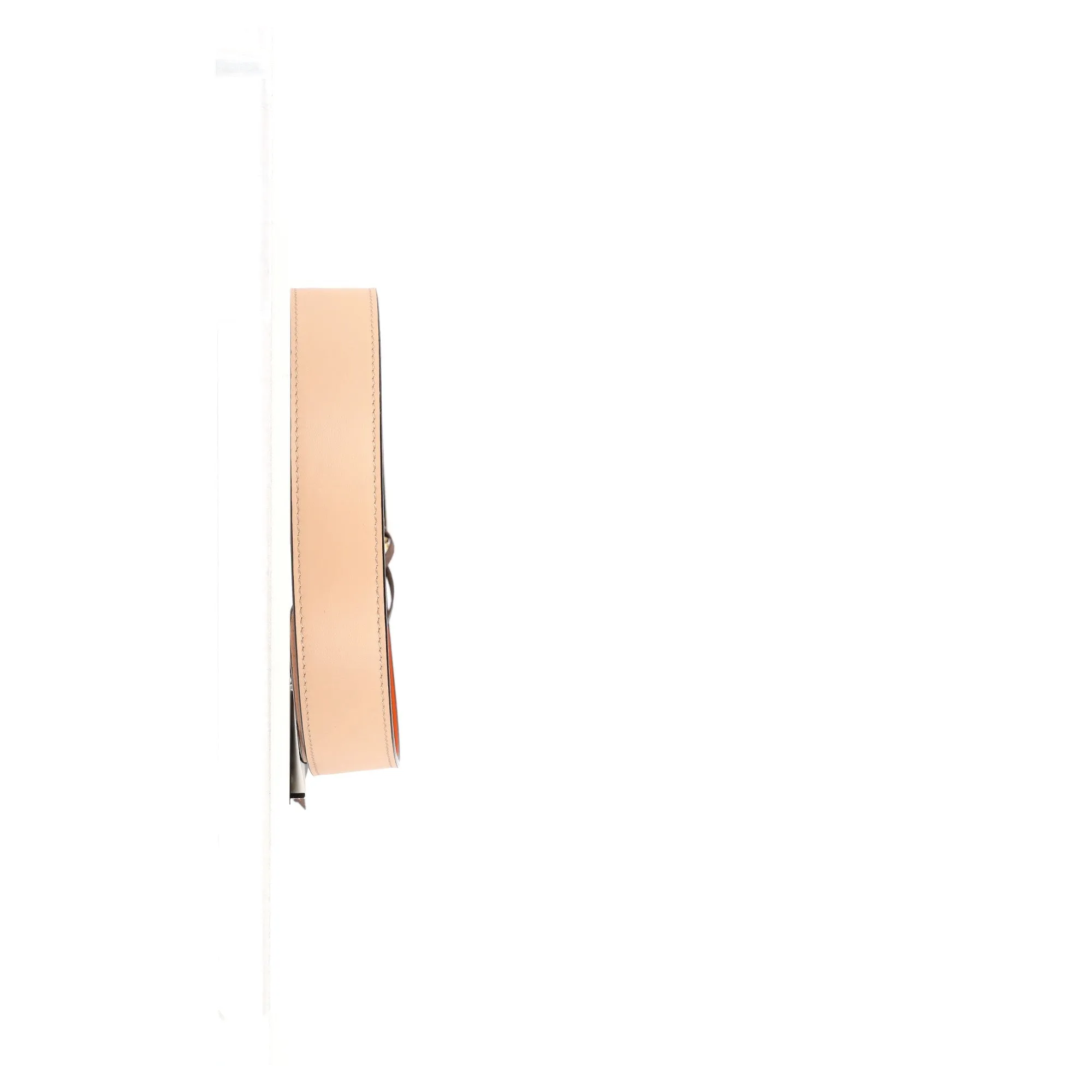 Fendi FF Buckle Reversible Belt in Beige Leather