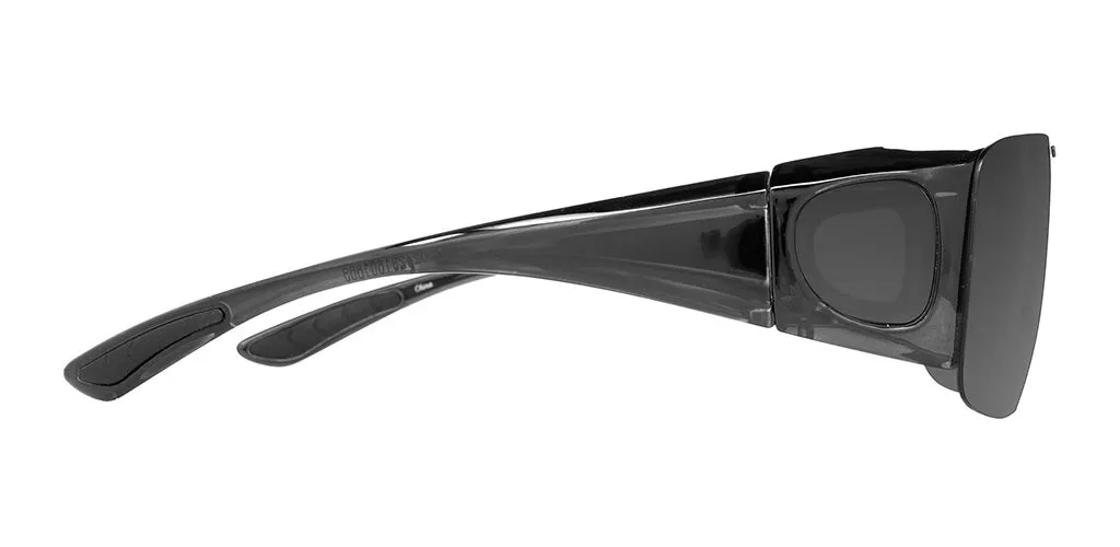 Fit Over and Flip Up Polarized Sunglasses with Black Lens