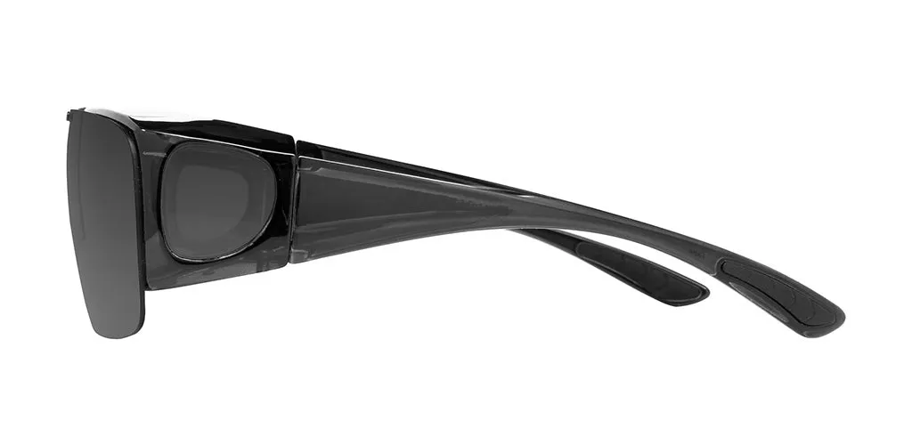 Fit Over and Flip Up Polarized Sunglasses with Black Lens