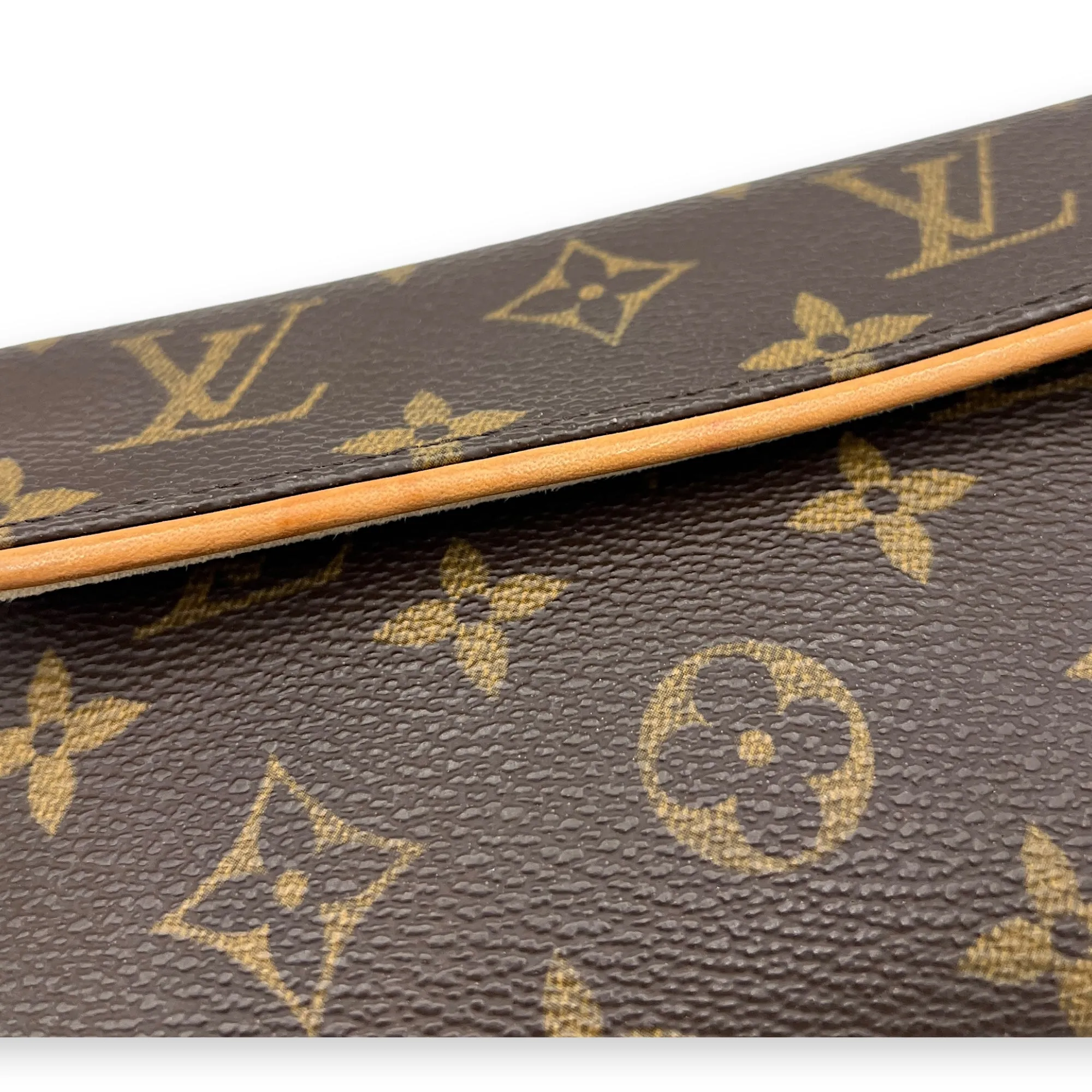 Florentine Belt Bag Brown in Monogram Coated Canvas, Gold hardware