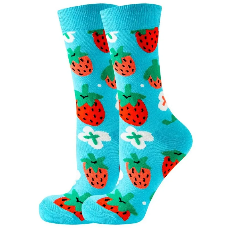 Fruit And Flower Printed  Socks