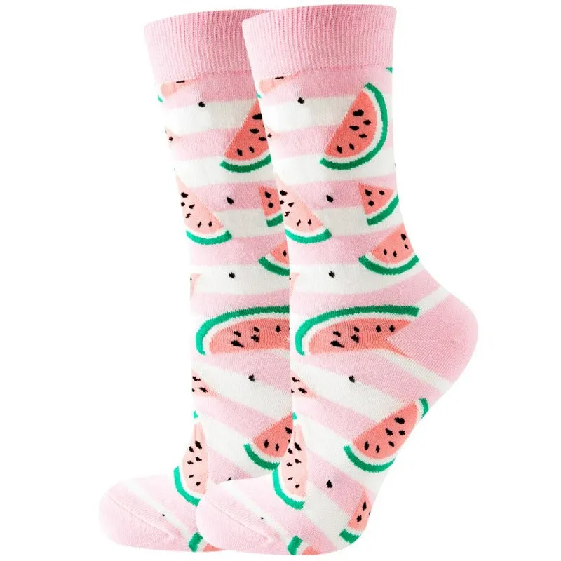 Fruit And Flower Printed  Socks
