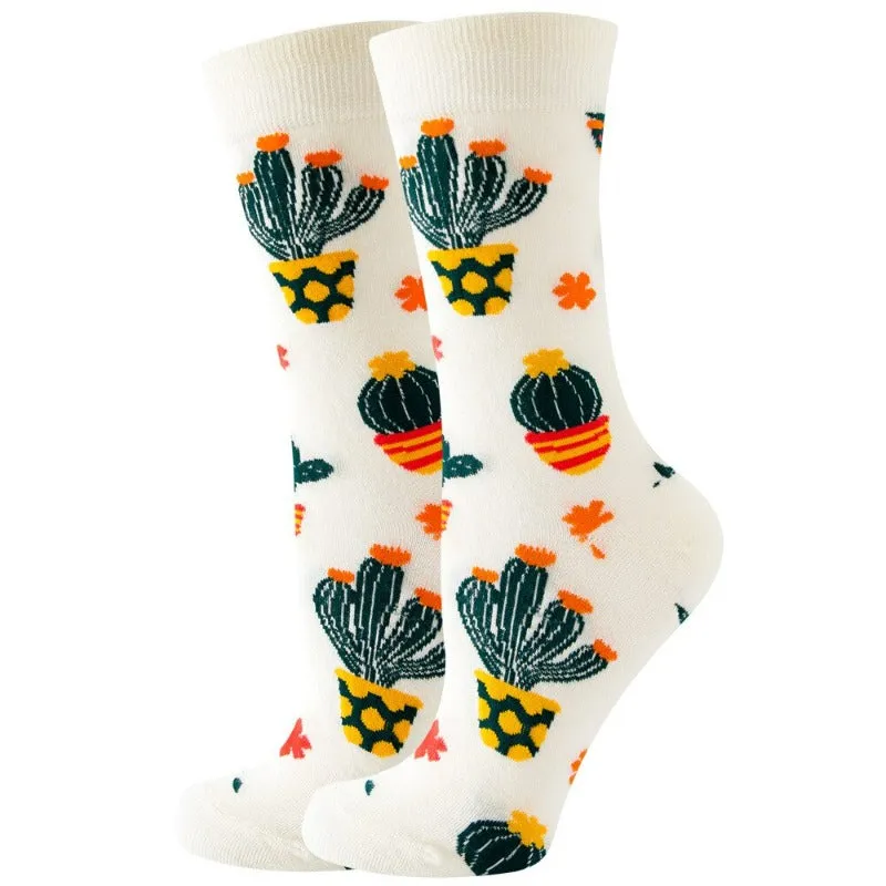 Fruit And Flower Printed  Socks