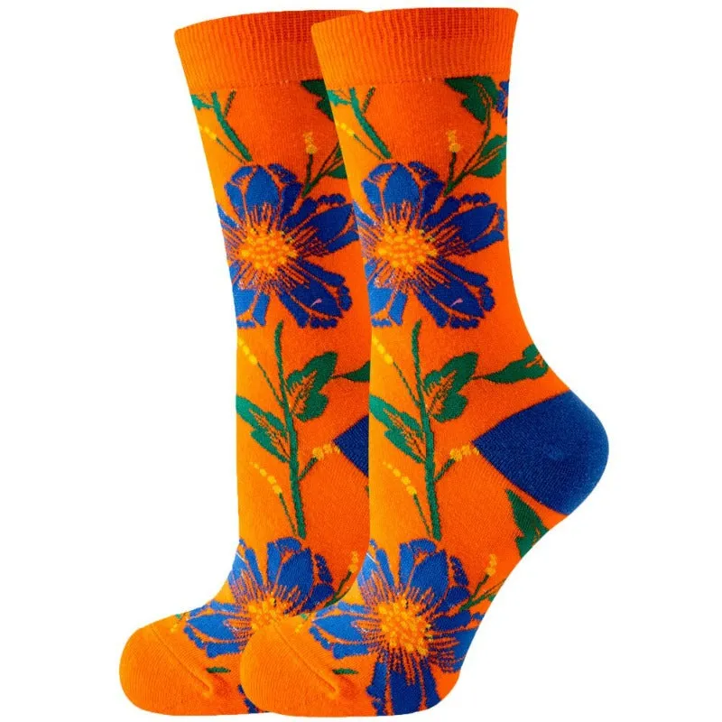 Fruit And Flower Printed  Socks