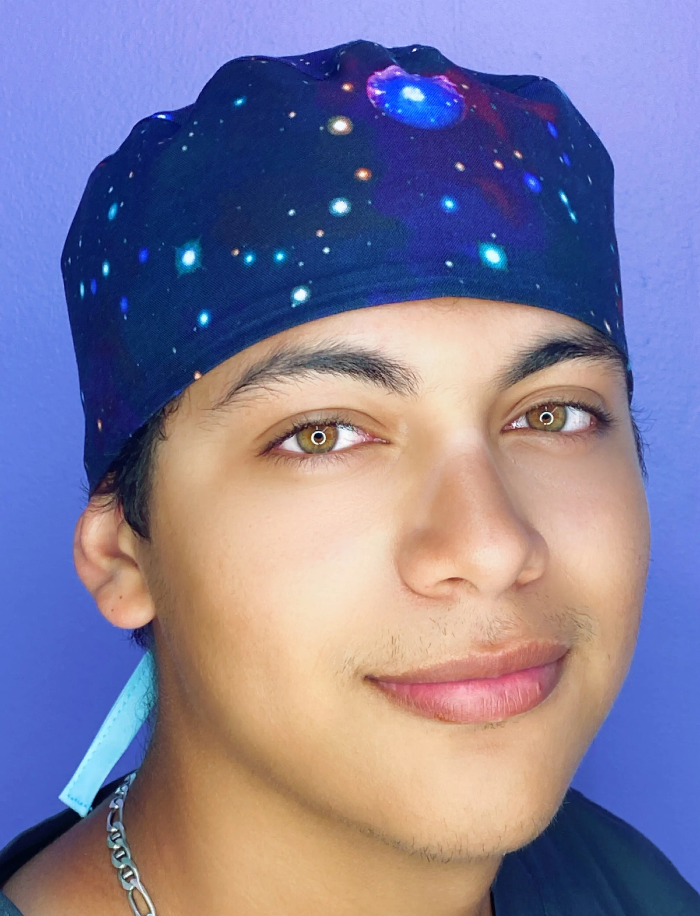 Galaxy Starburst Sky Design Unisex Cute Scrub Cap