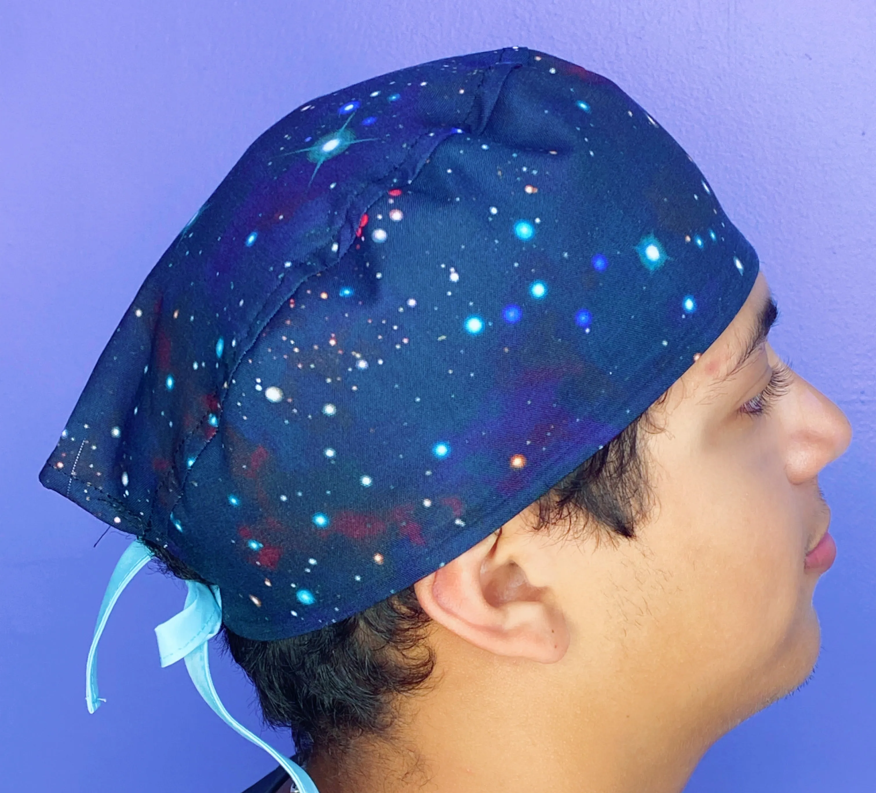 Galaxy Starburst Sky Design Unisex Cute Scrub Cap