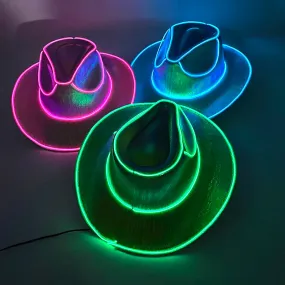 Glowing Neon Cowboy Hat