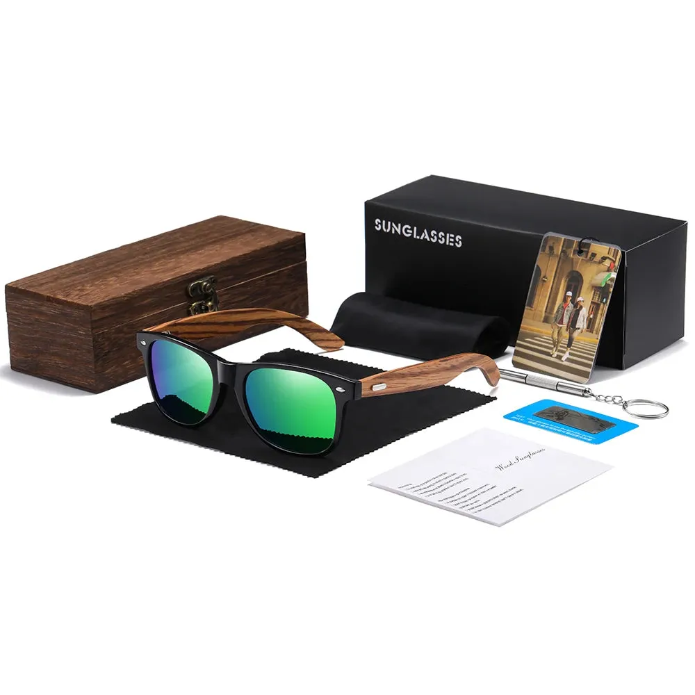 GM Handmade Natural Wooden Sunglasses - Polarized Elegance for Everyone