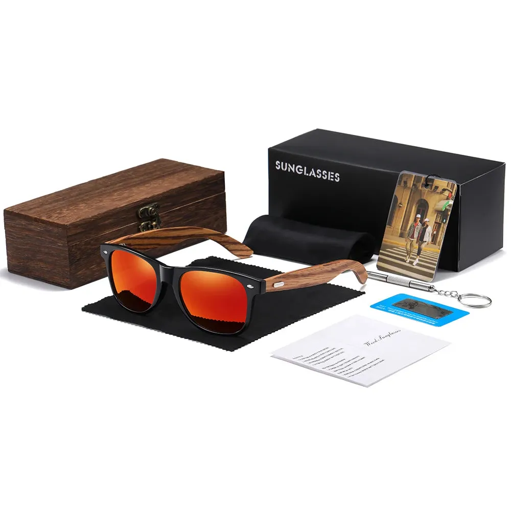 GM Handmade Natural Wooden Sunglasses - Polarized Elegance for Everyone
