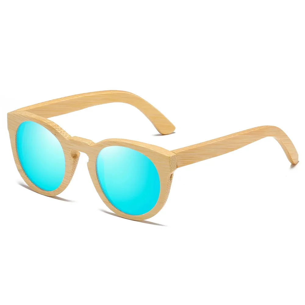 GM Natural Bamboo Sunglasses Women Polarized UV400 Brand Designer Classic Sun glasses Men Vintage Wooden Sunglasses