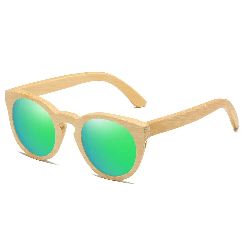 GM Natural Bamboo Sunglasses Women Polarized UV400 Brand Designer Classic Sun glasses Men Vintage Wooden Sunglasses