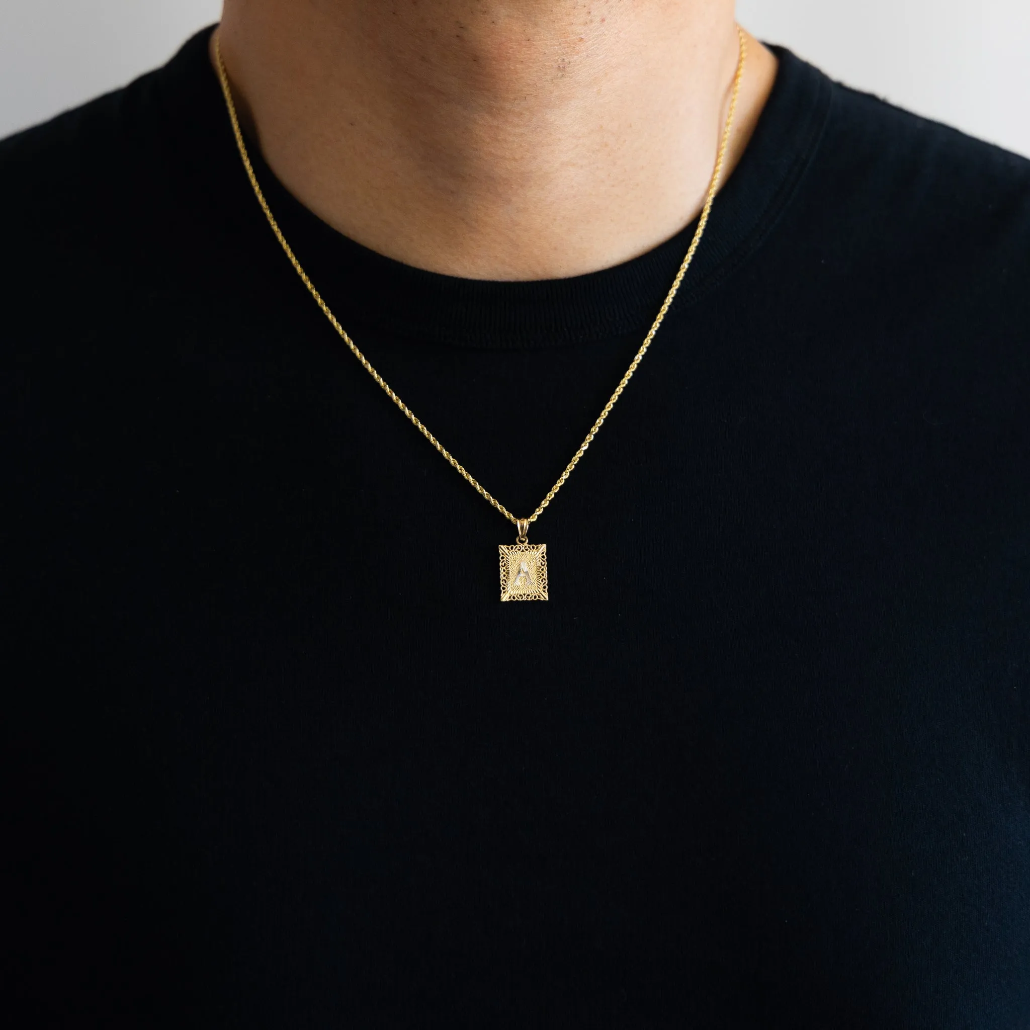Gold Letter T Pendants | A-Z Gold Pendants
