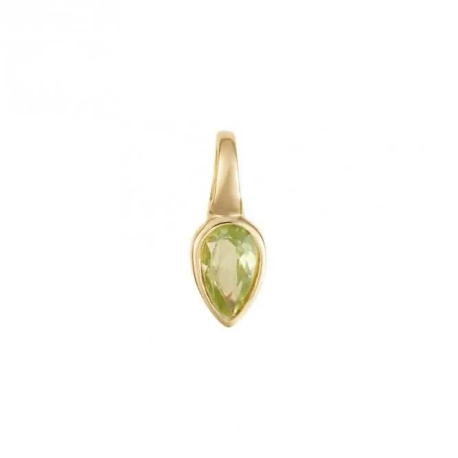 Gold Plated Birthstone August Peridot Pendant P5221