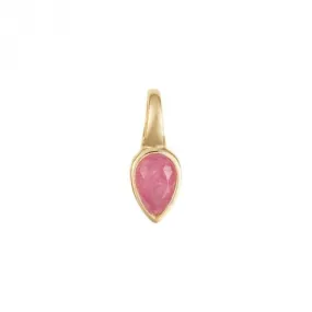 Gold Plated Birthstone Pink Quartz Pendant P5220