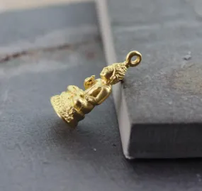 Gold Small Thai Buddha Pendant