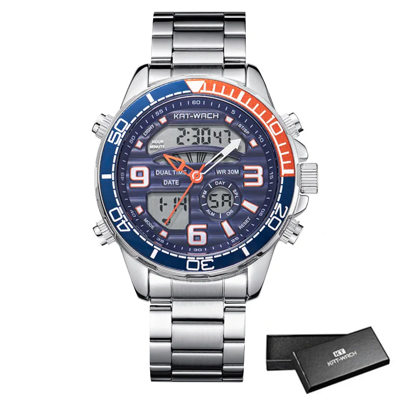 Gold Wrist Watch Men  Waterproof Sports Digital Watches