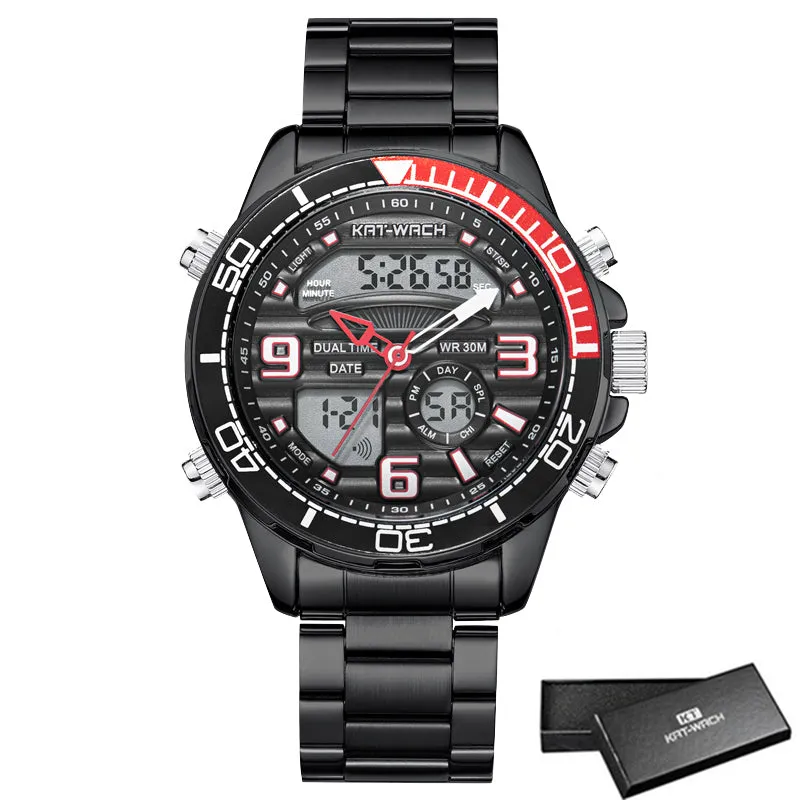 Gold Wrist Watch Men  Waterproof Sports Digital Watches