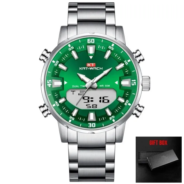 Gold Wrist Watch Men  Waterproof Sports Digital Watches