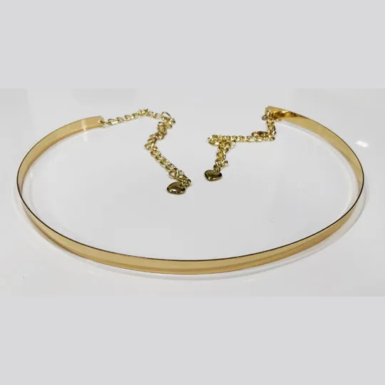 Golden Metallic Chain Belt
