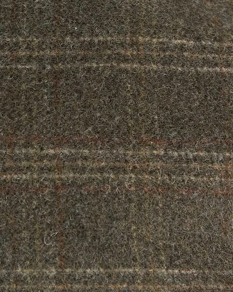 Green Loden Check Wool & Alpaca Harlem Cap