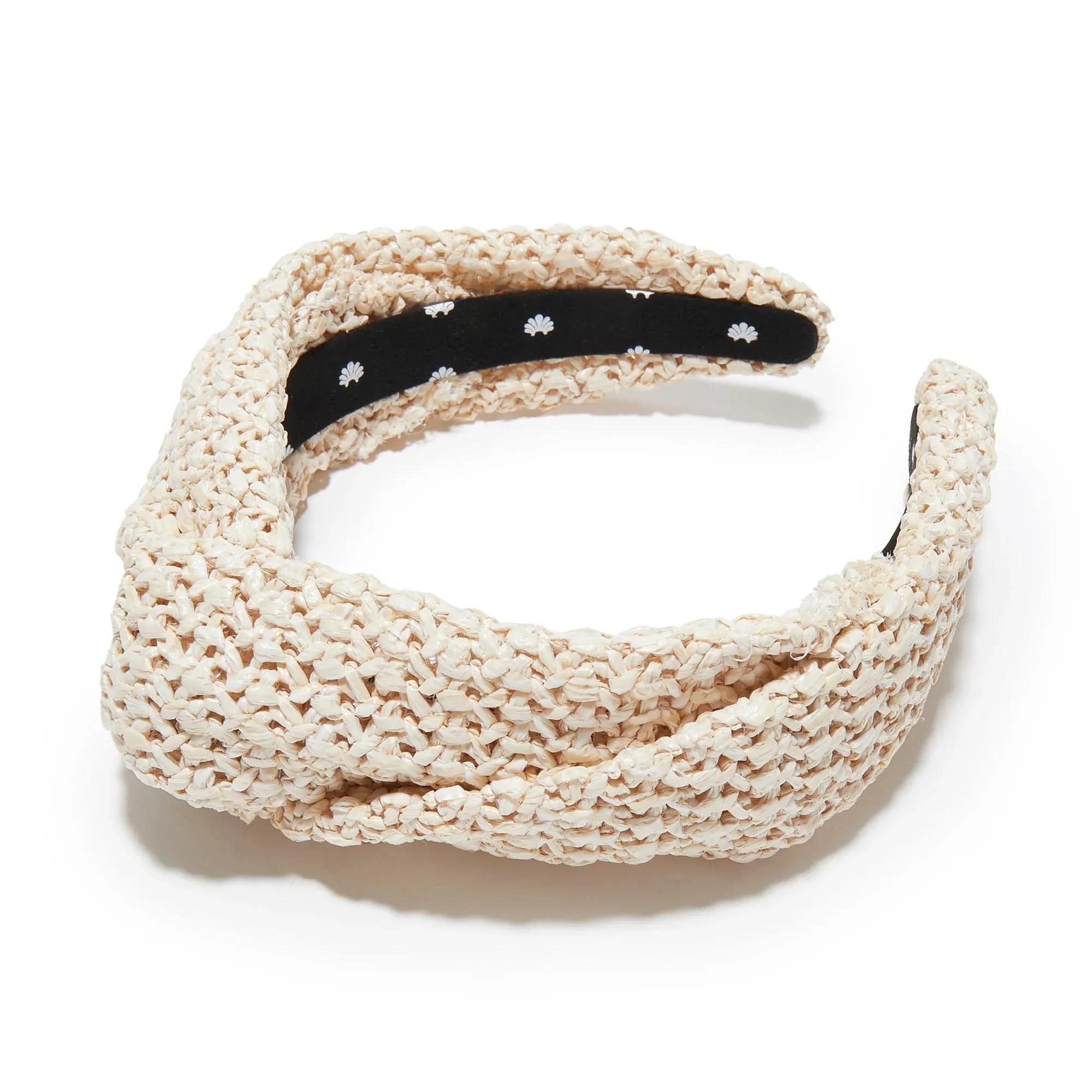 Greta White Wash Raffia Headband