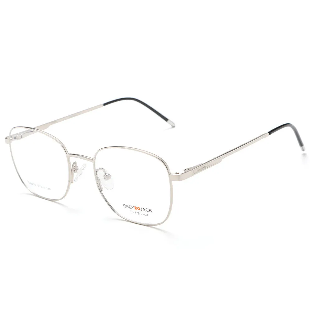 GREY JACK Metal Square Clip On Glasses with 3PCS Magnetic Lens 80007