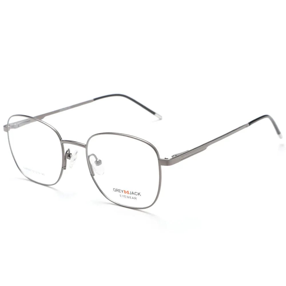 GREY JACK Metal Square Clip On Glasses with 3PCS Magnetic Lens 80007