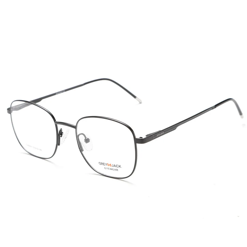 GREY JACK Metal Square Clip On Glasses with 3PCS Magnetic Lens 80007