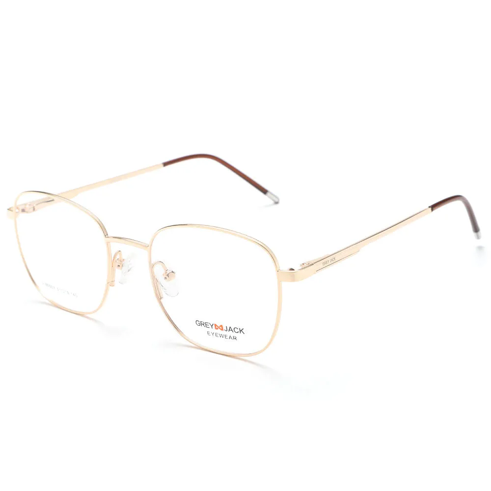 GREY JACK Metal Square Clip On Glasses with 3PCS Magnetic Lens 80007