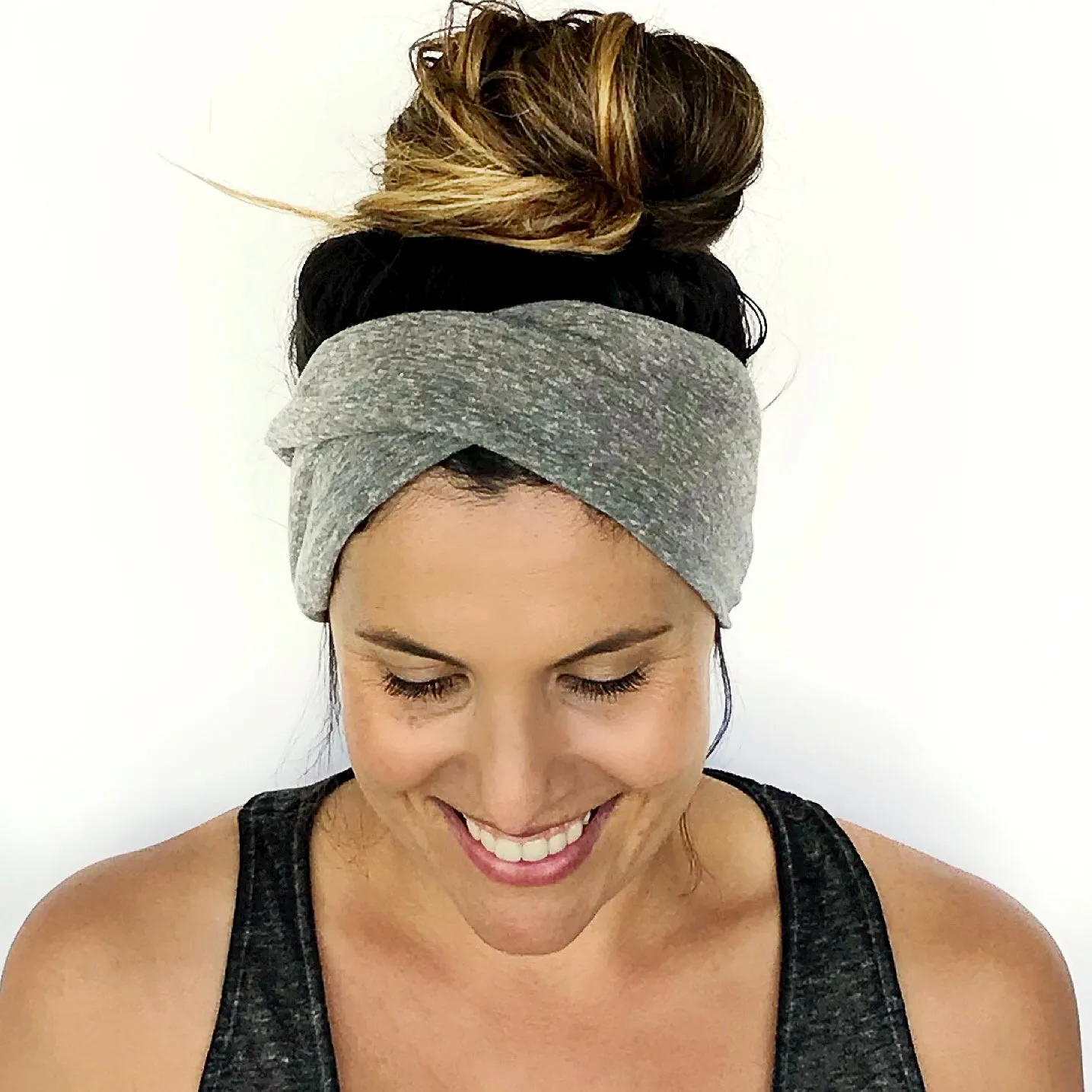 Grey Twist Headband