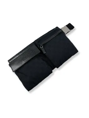 GUCCI - BLACK GG CANVAS BELT WAIST BAG