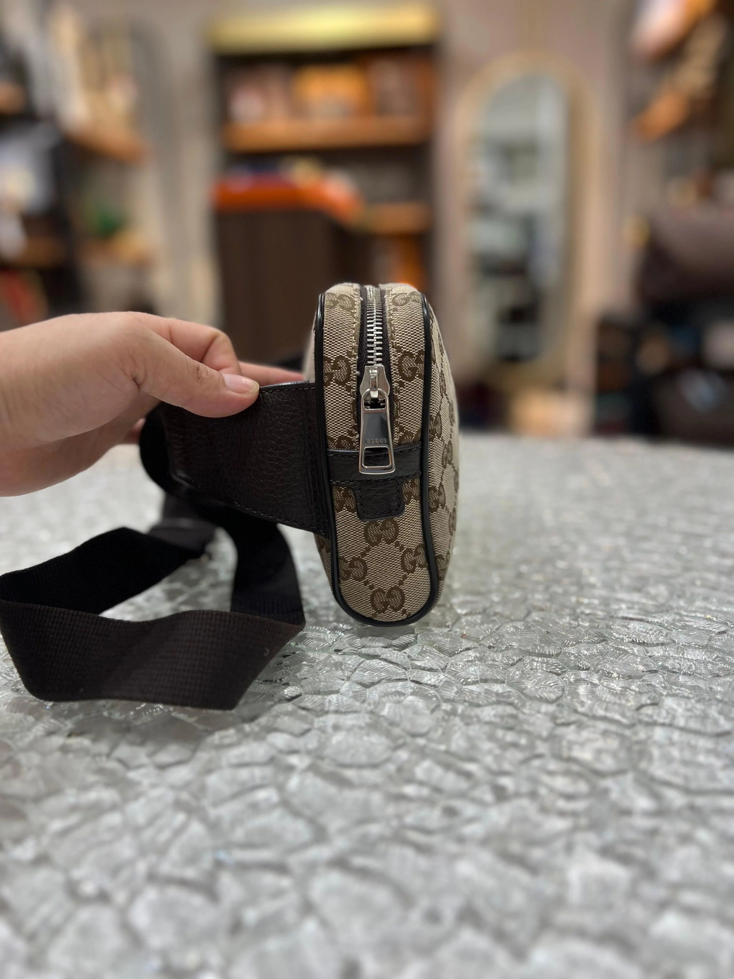 Gucci canvas belt bag