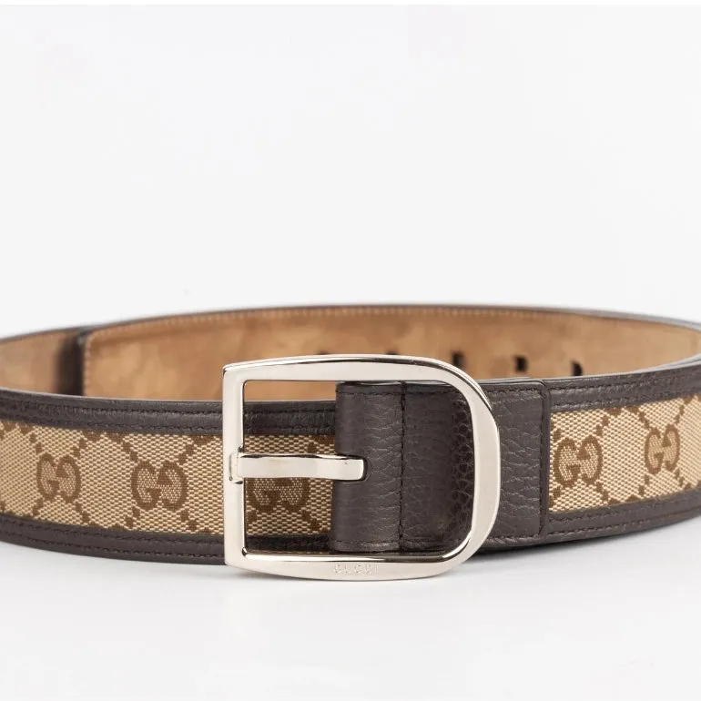 Gucci Guccissima Palladium Logo Buckle Belt